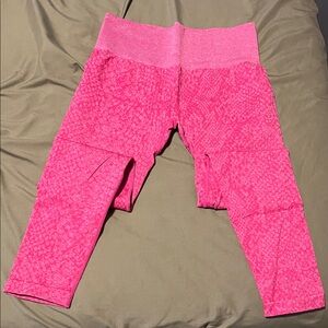 NVGTN Fuchsia Snakeskin Seamless Leggings